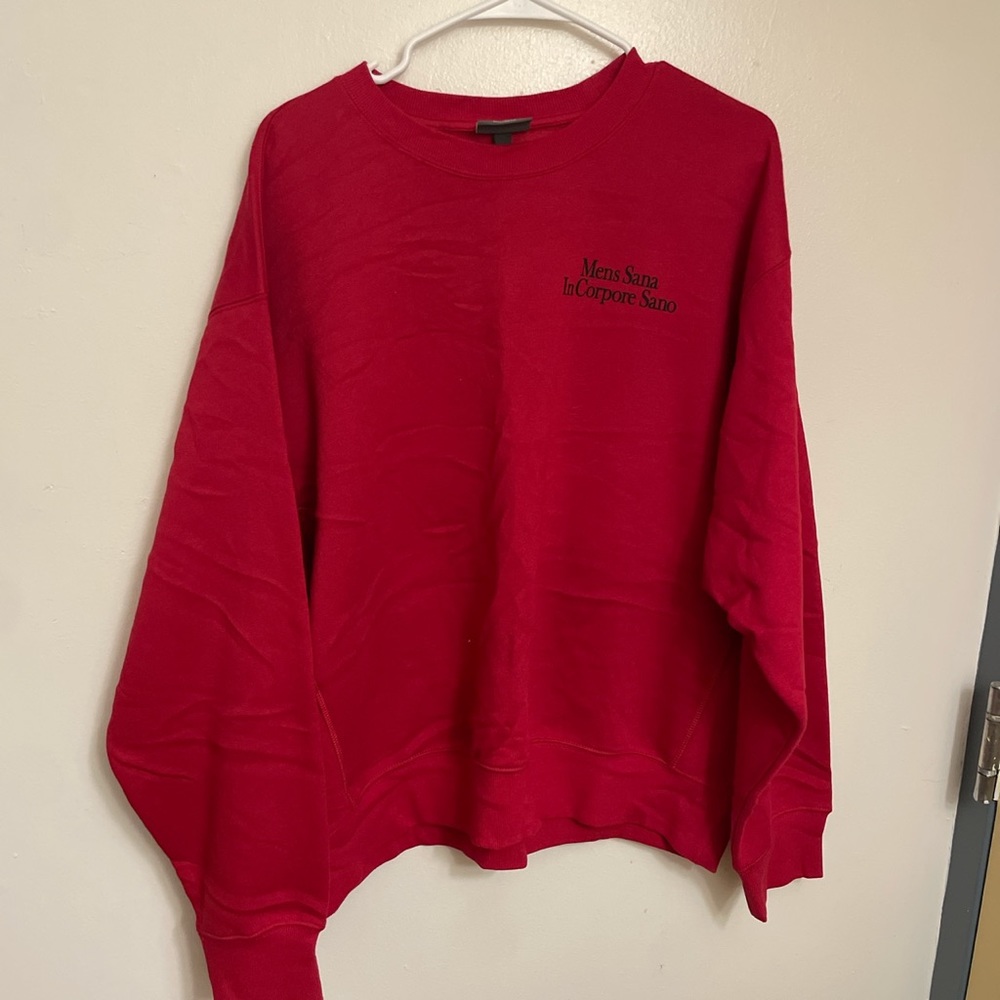 Red H&M crewneck, brand new